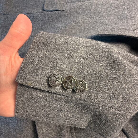 Pendleton Woolen Mills Men’s 42L Gray Virgin Wool Blazer Sport Coat Made in USA - Picture 6 of 16